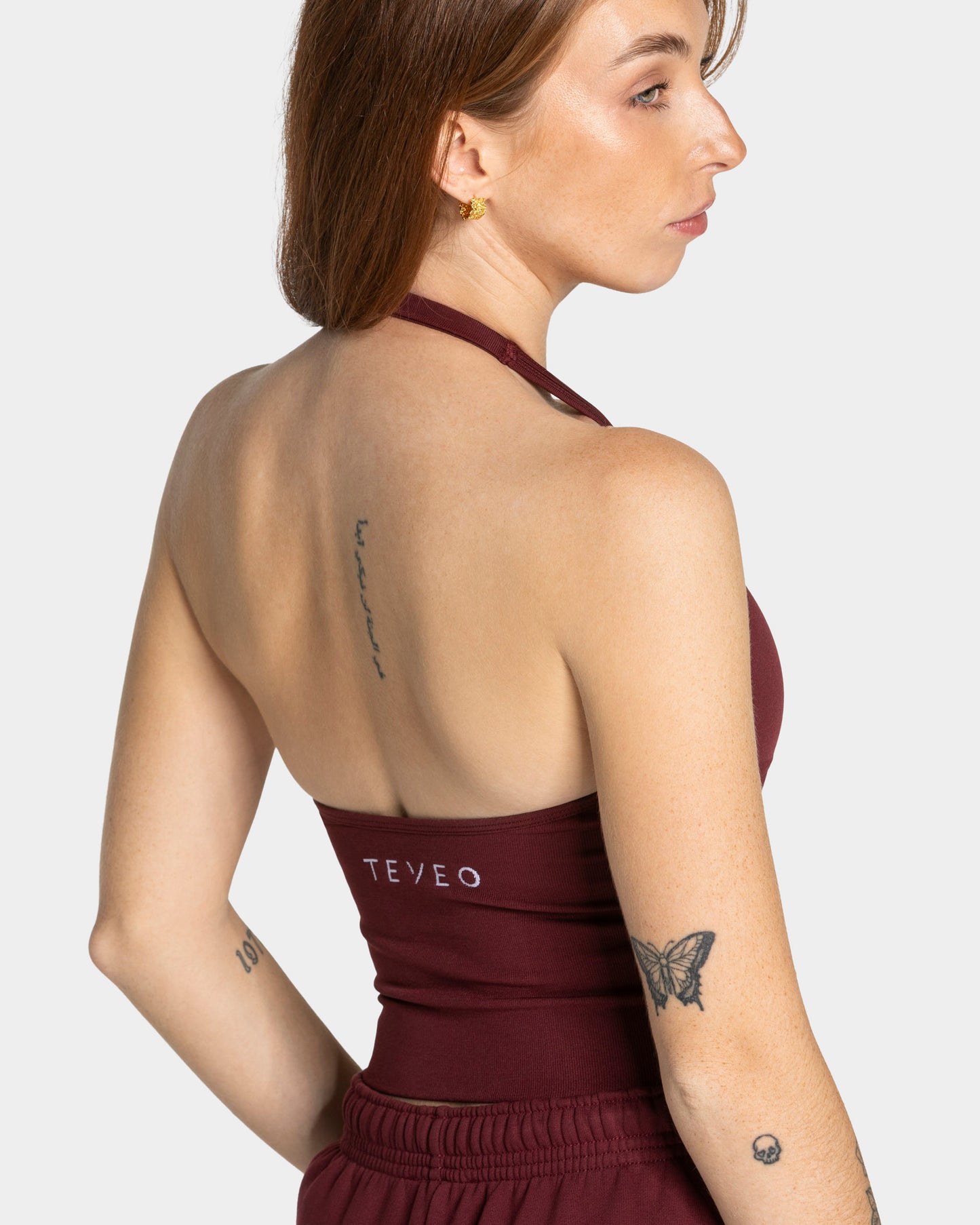 Timeless Pro Halterneck Top ‘Burgundy’