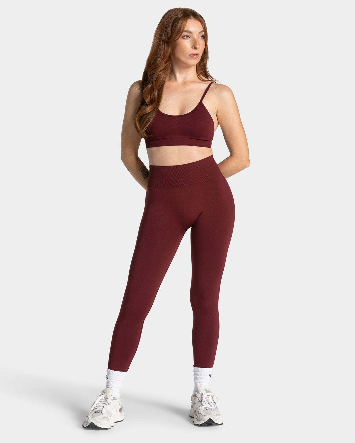 Legginsy Timeless Pro Covert Scrunch „Bordowy”