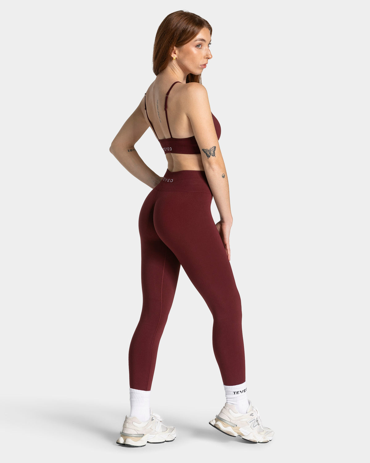 Legginsy Timeless Pro Covert Scrunch „Bordowy”