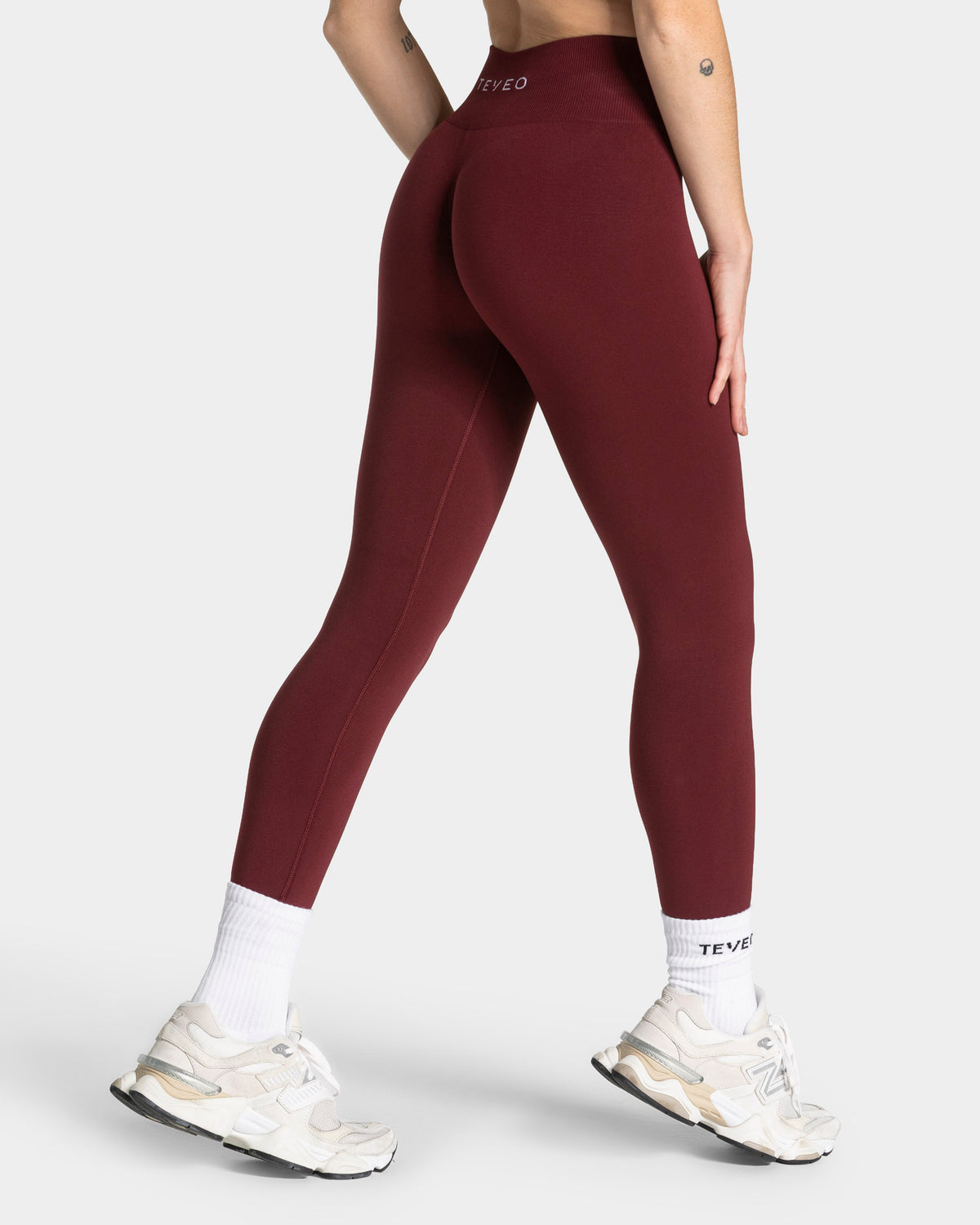 Legginsy Timeless Pro Covert Scrunch „Bordowy”