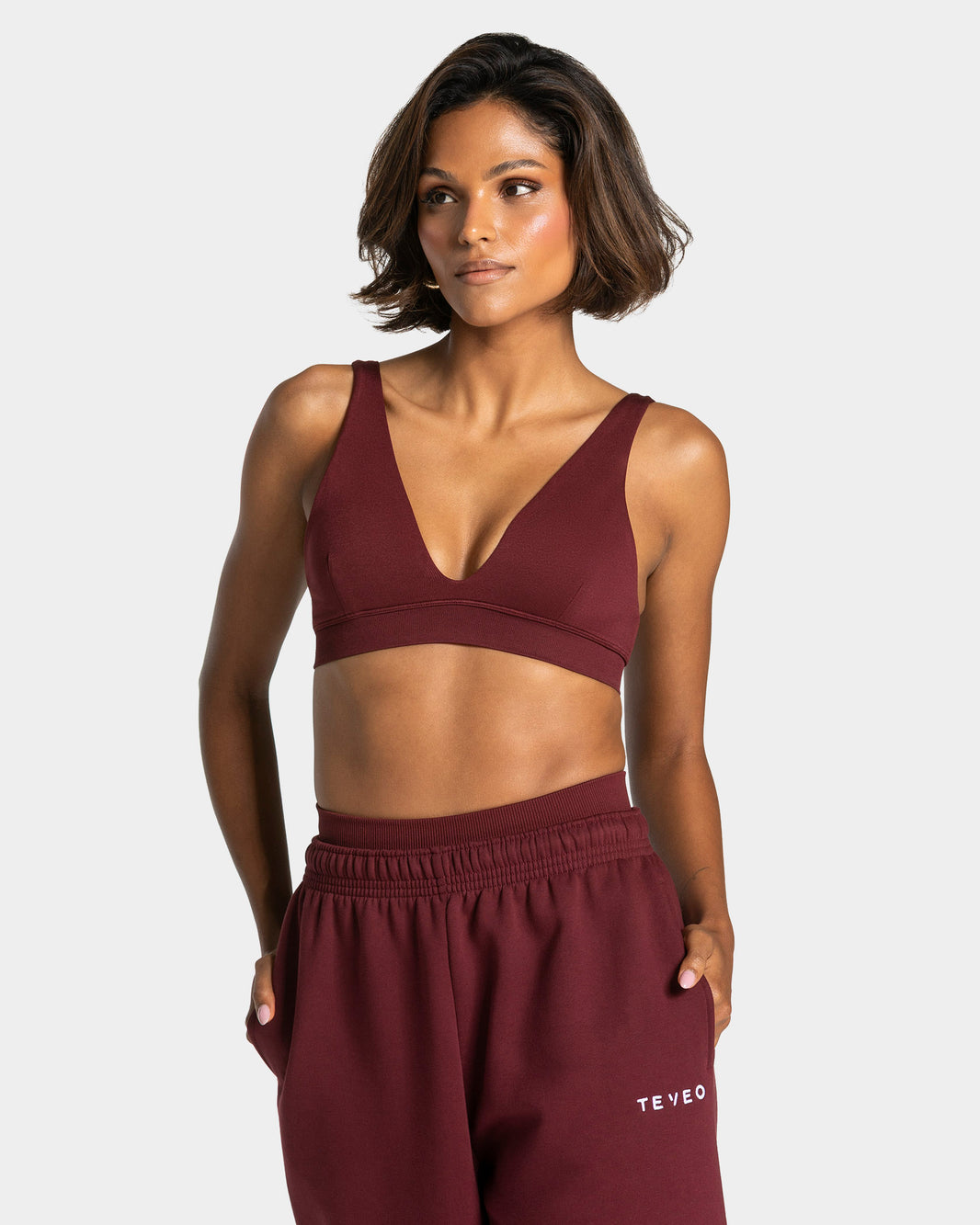 Biustonosz trójkątny Timeless Pro „Bordowy”
