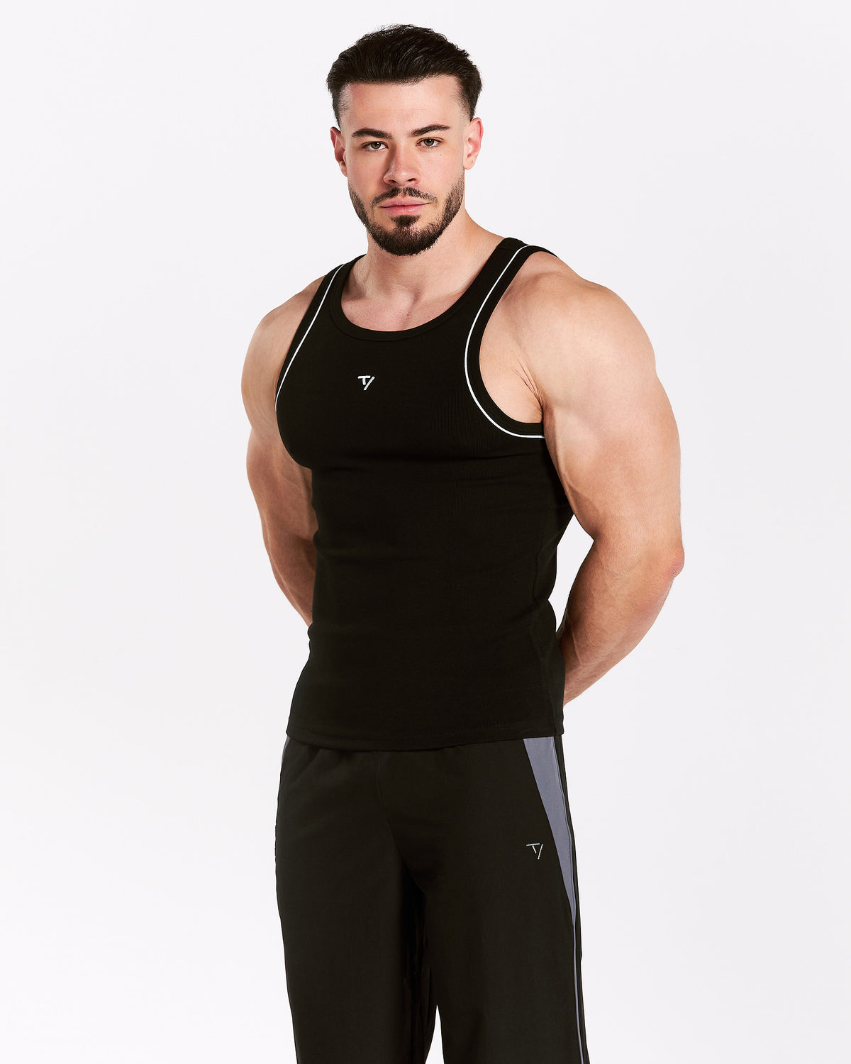 Track Ribbed Piping Tank ‘Black’