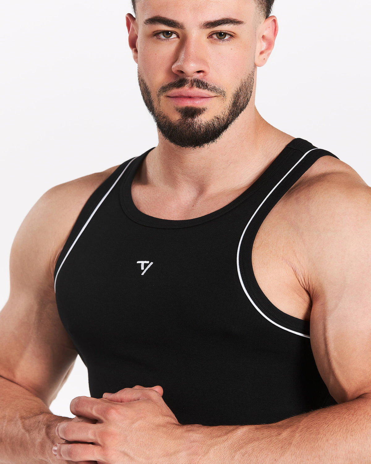 Track Ribbed Piping Tank ‘Black’