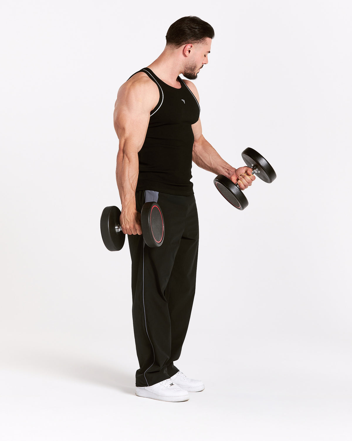 Track Ribbed Piping Tank ‘Black’