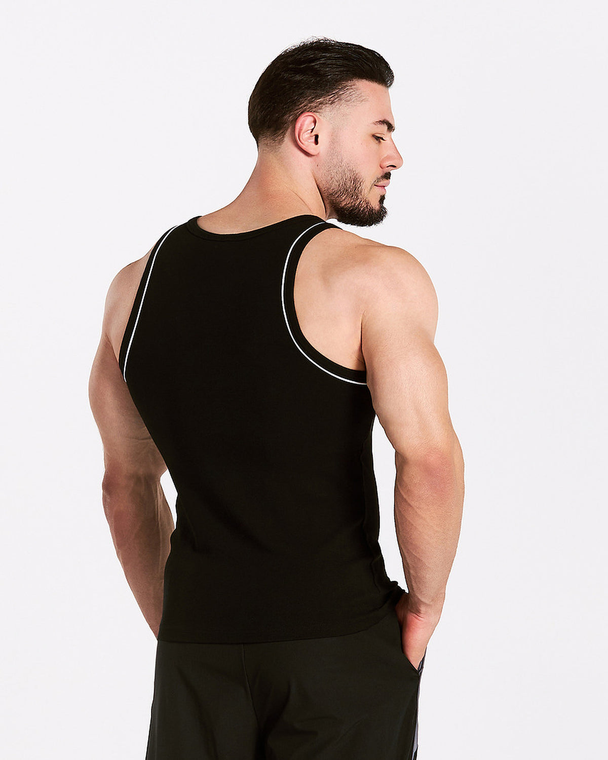 Track Ribbed Piping Tank ‘Black’