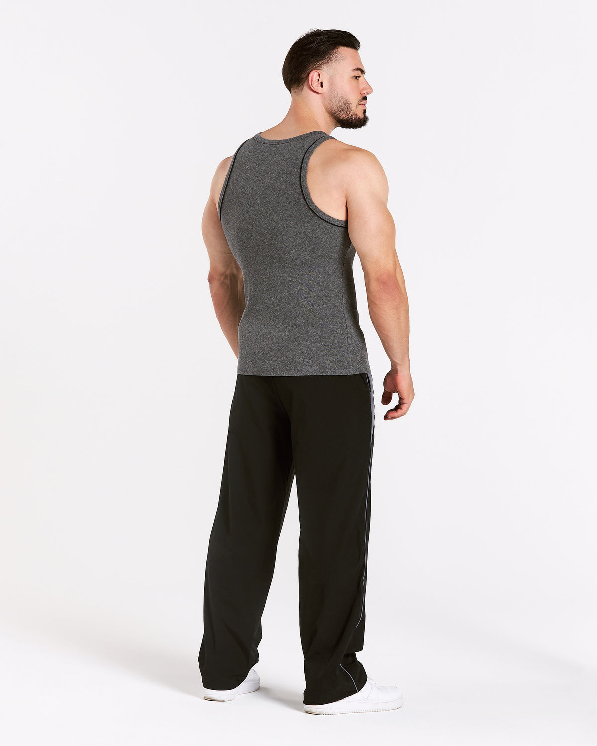 Track Ribbed Piping Tank ‘Dark Grey Marl’
