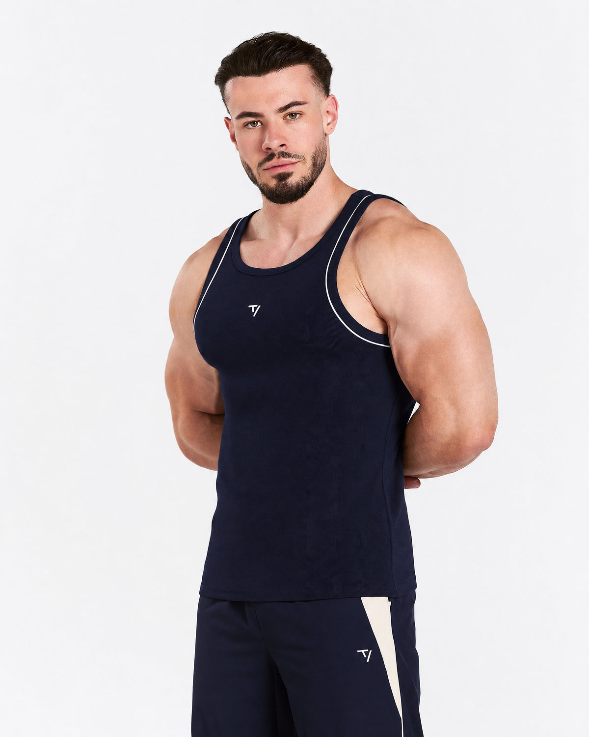 Camiseta sin mangas Track Ribbed Piping «Midnight»
