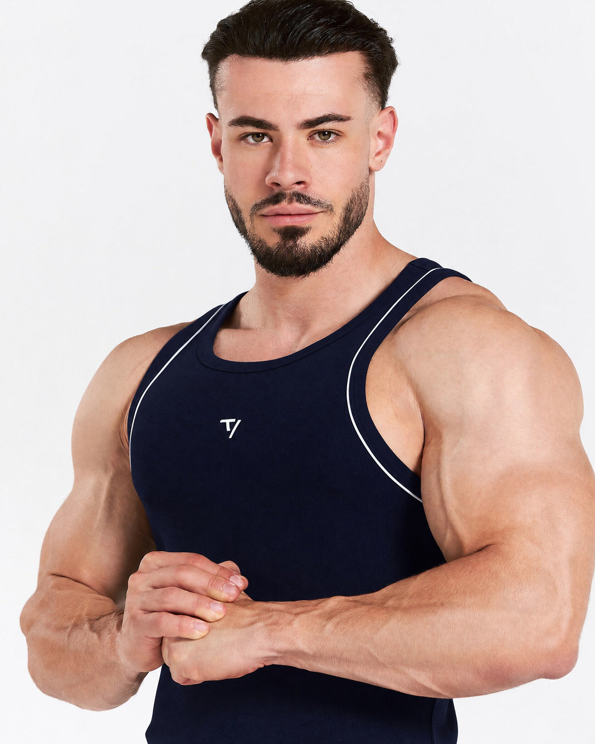 Camiseta sin mangas Track Ribbed Piping «Midnight»