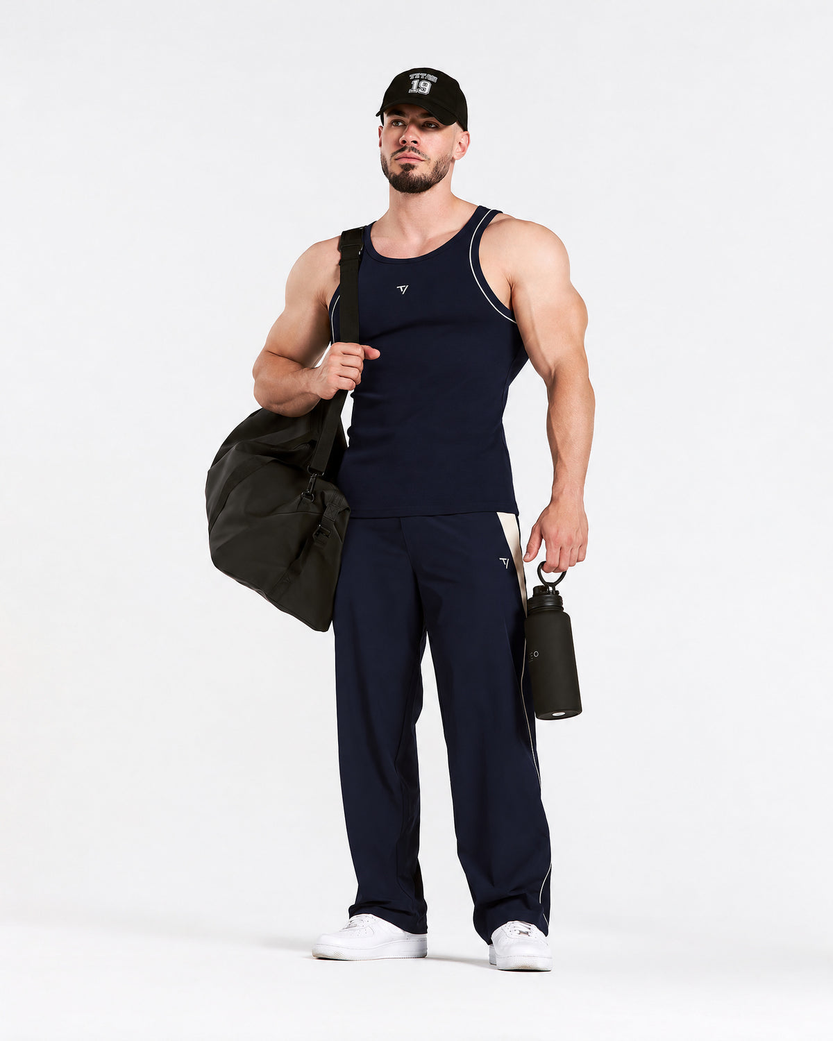 Camiseta sin mangas Track Ribbed Piping «Midnight»