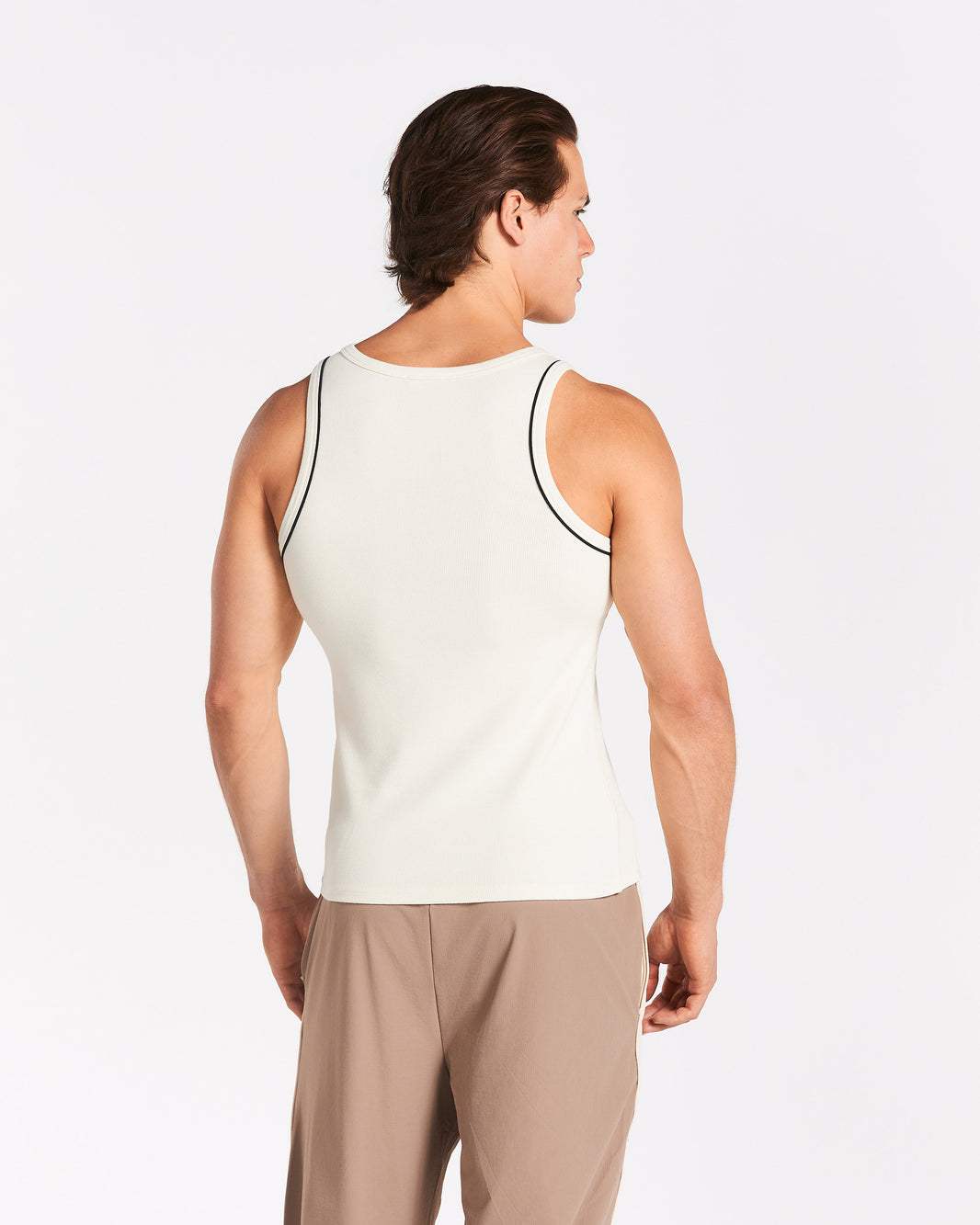 Track Ribbed Piping Tank ‘Off-White’