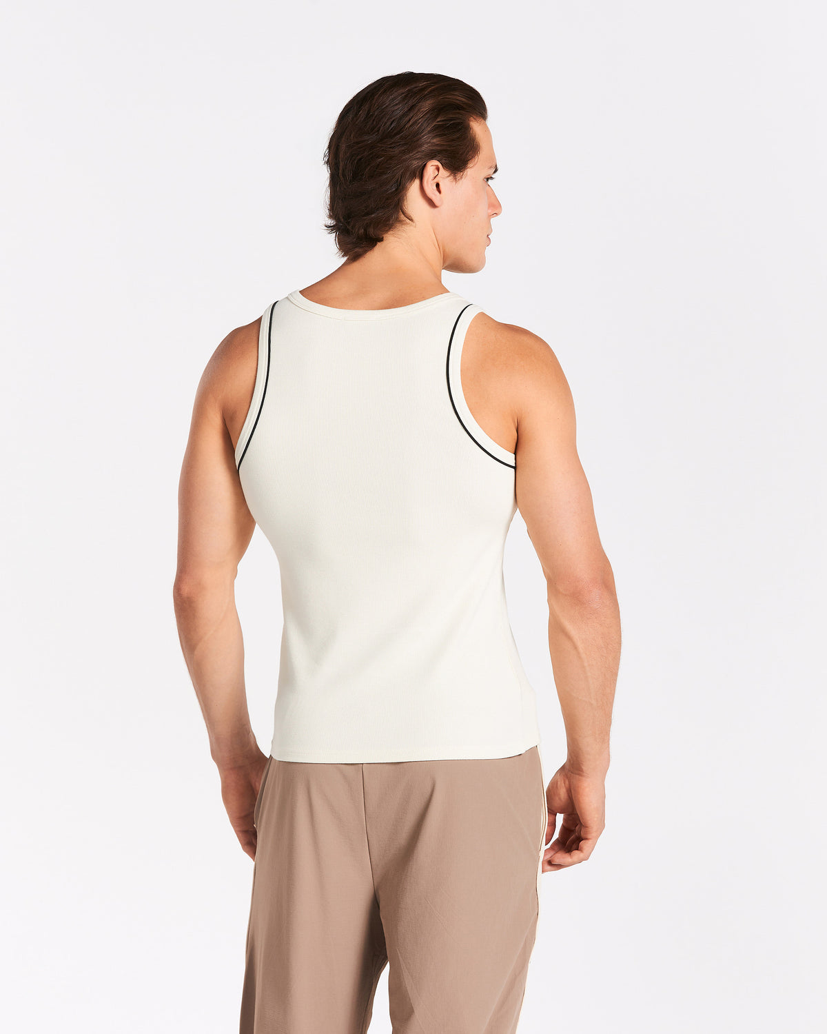 Track Ribbed Piping Tank ‘Off-White’