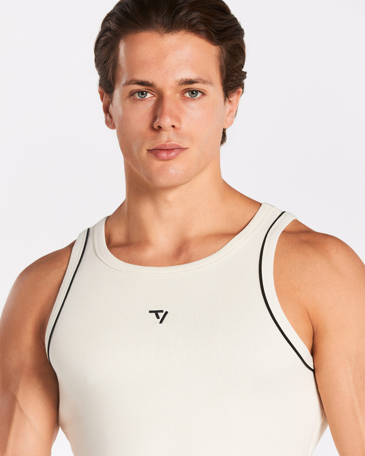 Track Ribbed Piping Tank ‘Off-White’