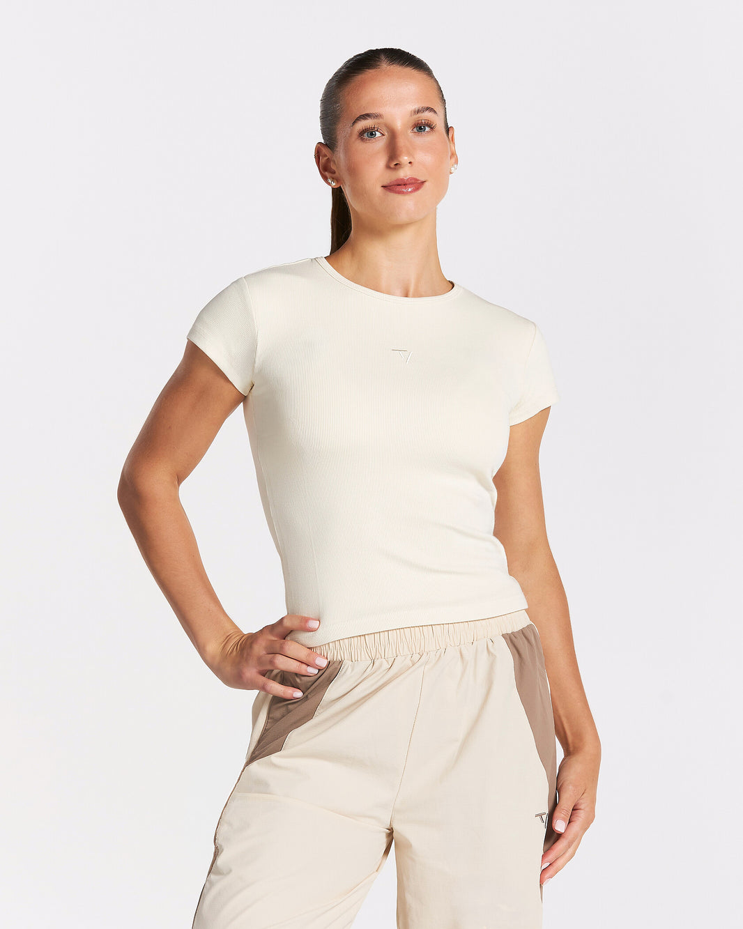 Track Ribbed T-Shirt ‘Off-White’