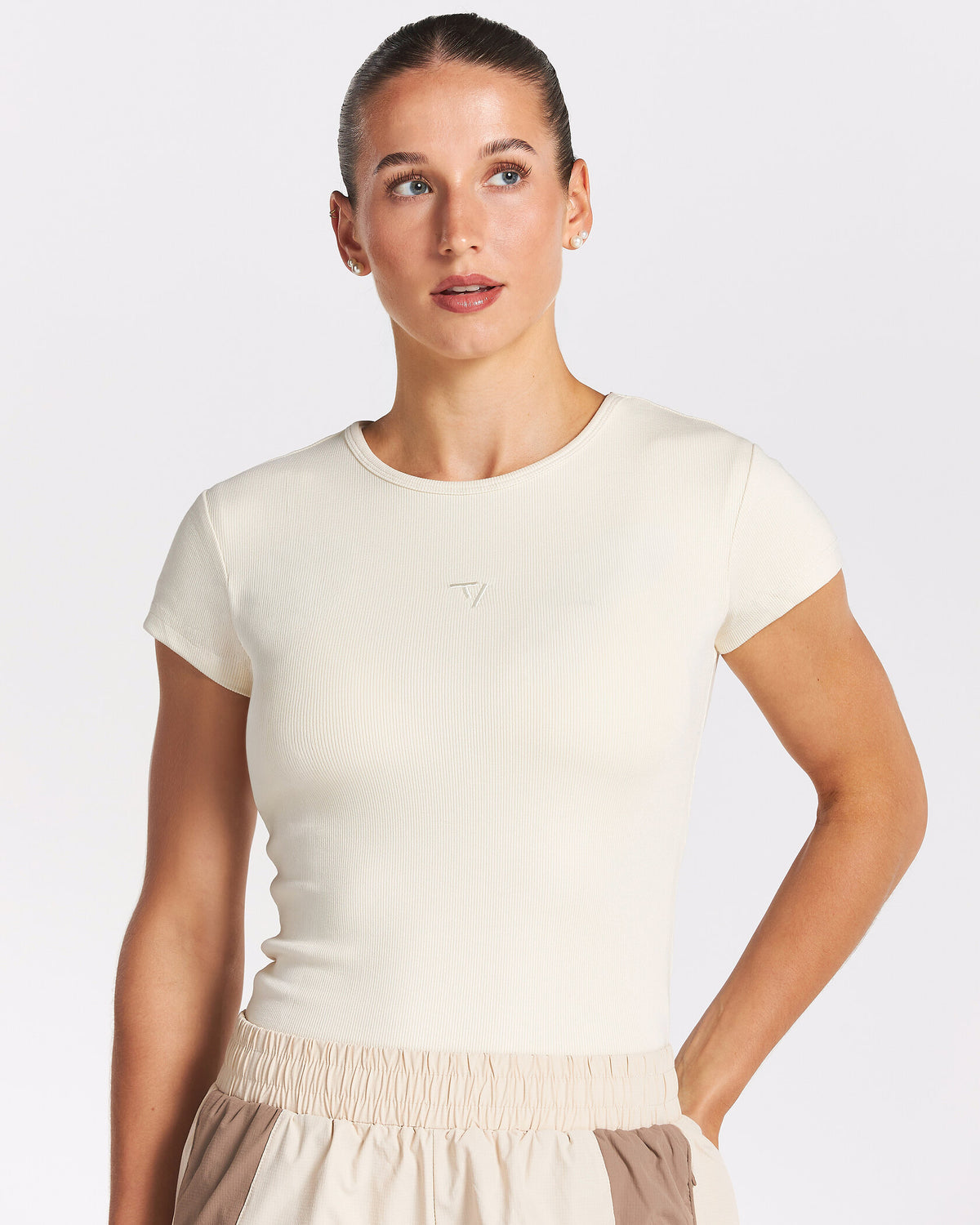 Track Ribbed T-Shirt ‘Off-White’