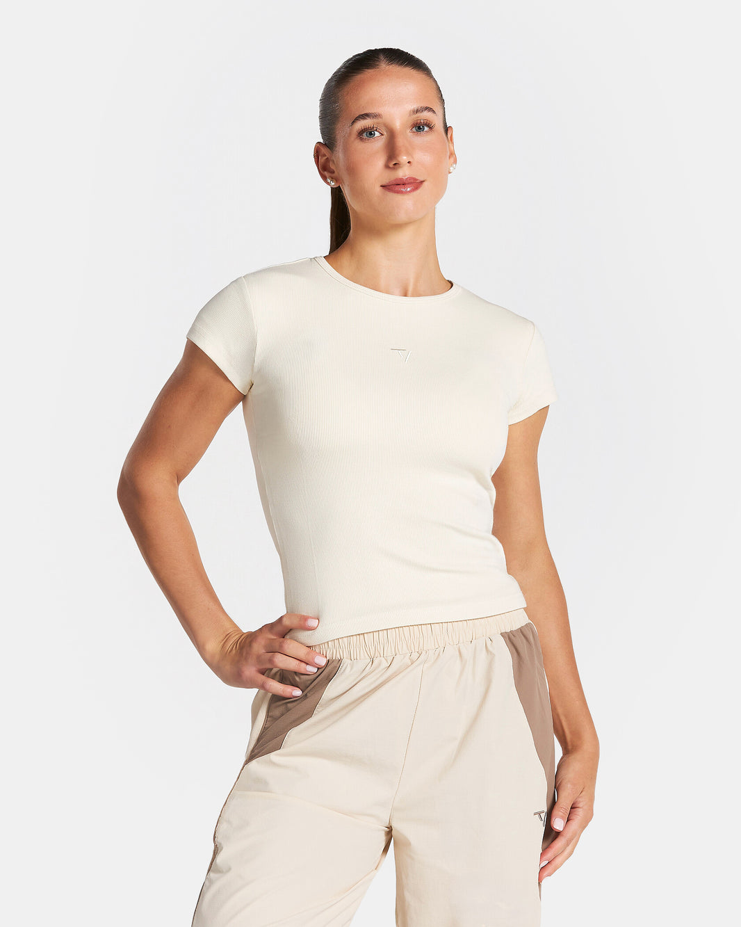 T-Shirt Track Ribbed “Off White"