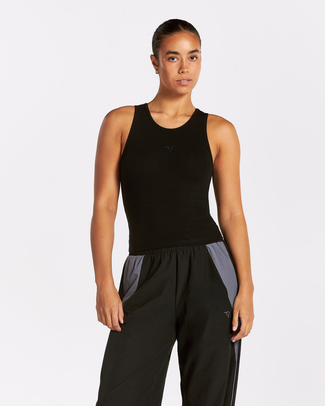 Track Ribbed Tank ‘Black’