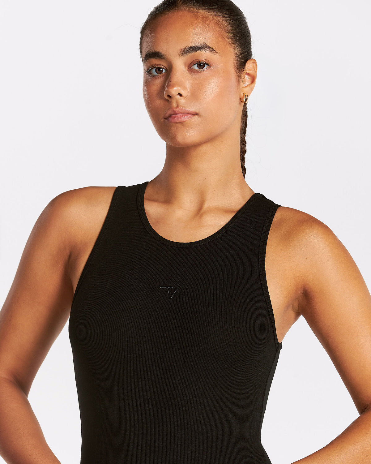 Camiseta sin mangas Track Ribbed «negro»