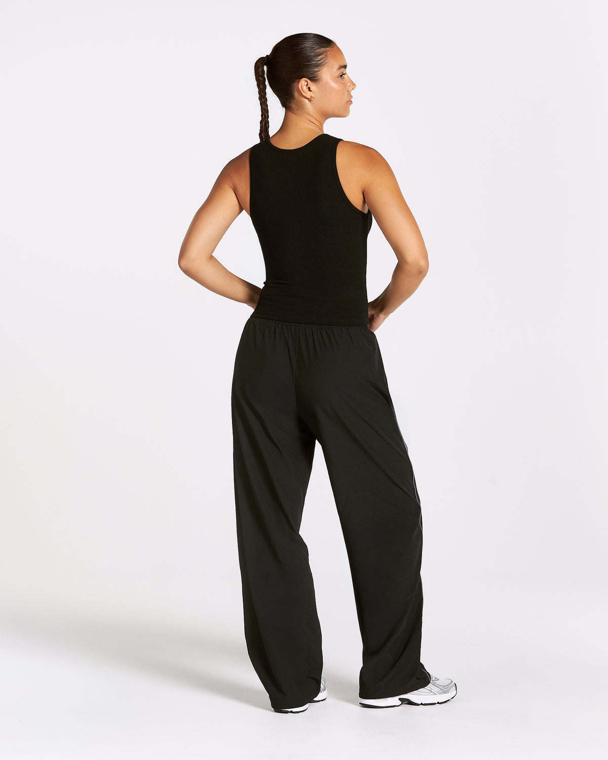 Camiseta sin mangas Track Ribbed «negro»