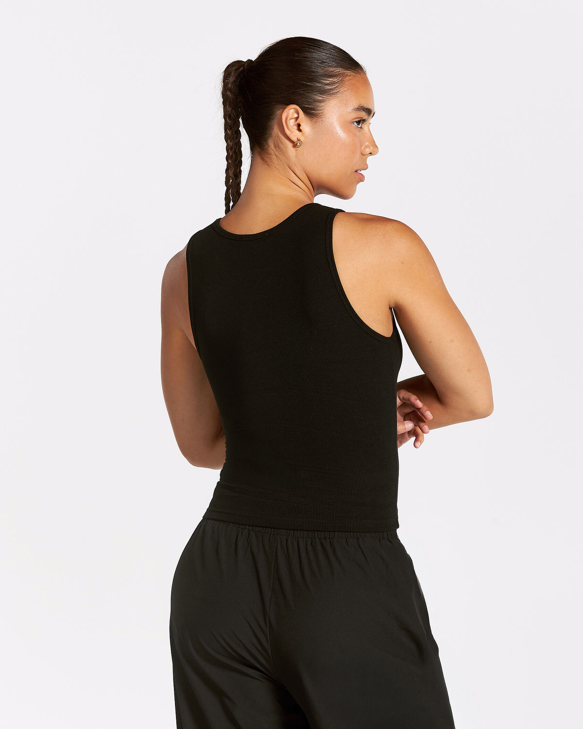 Camiseta sin mangas Track Ribbed «negro»