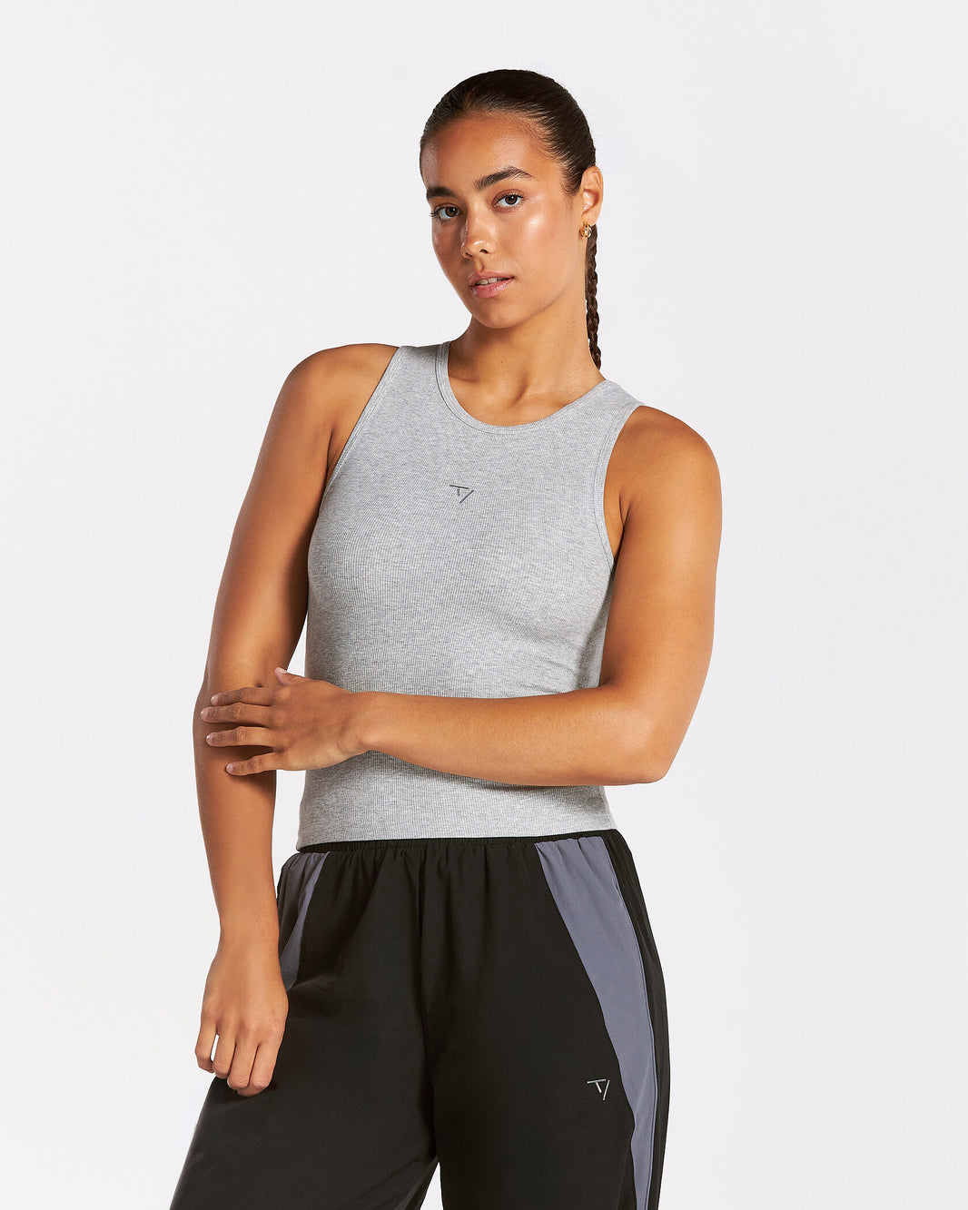 Track Ribbed Tank "Hellgrau Meliert"