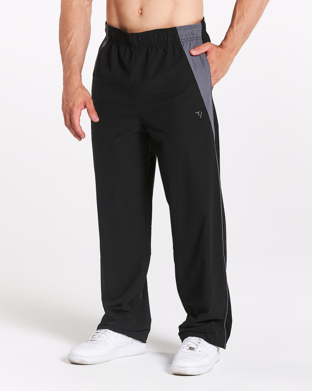 Pantalon à jambe droite Track « noir »