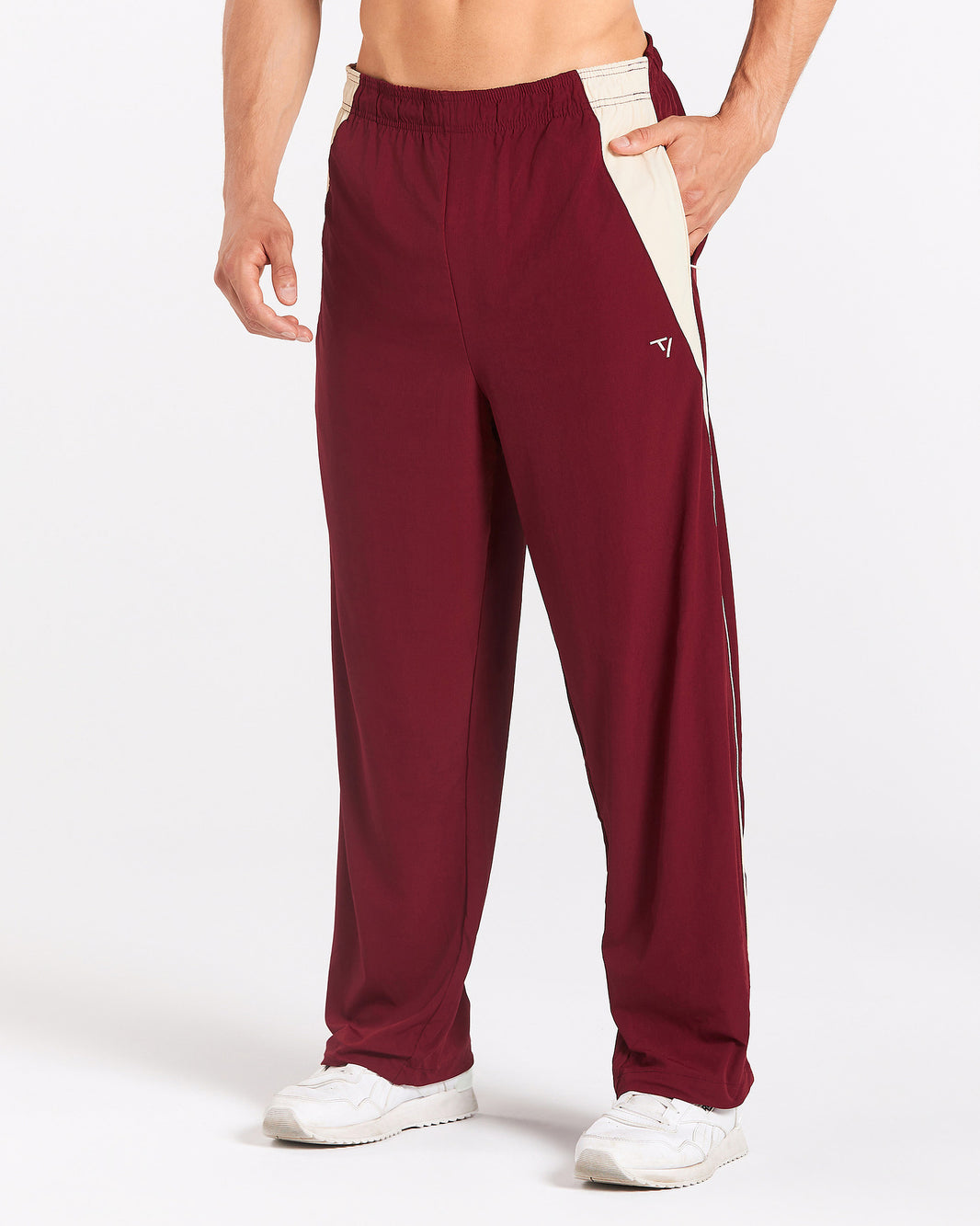 Track Straight Leg Pants ‘Burgundy’