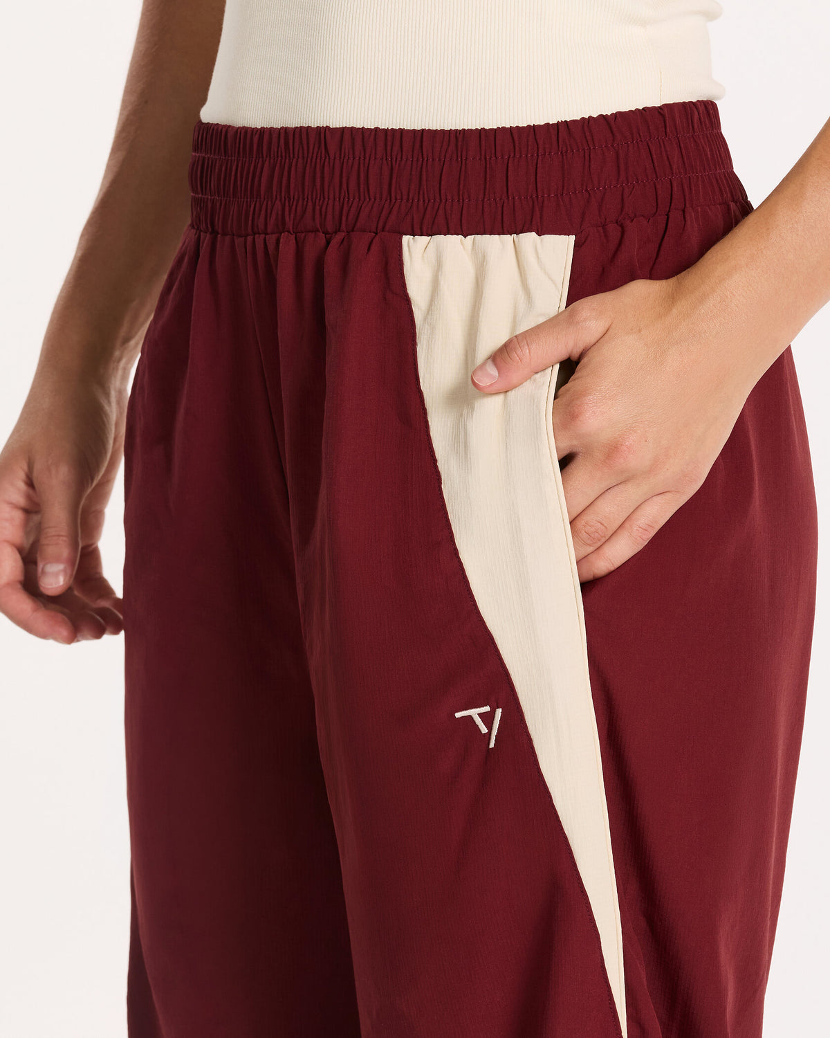 Pantalones Track Straight Leg «burdeos»