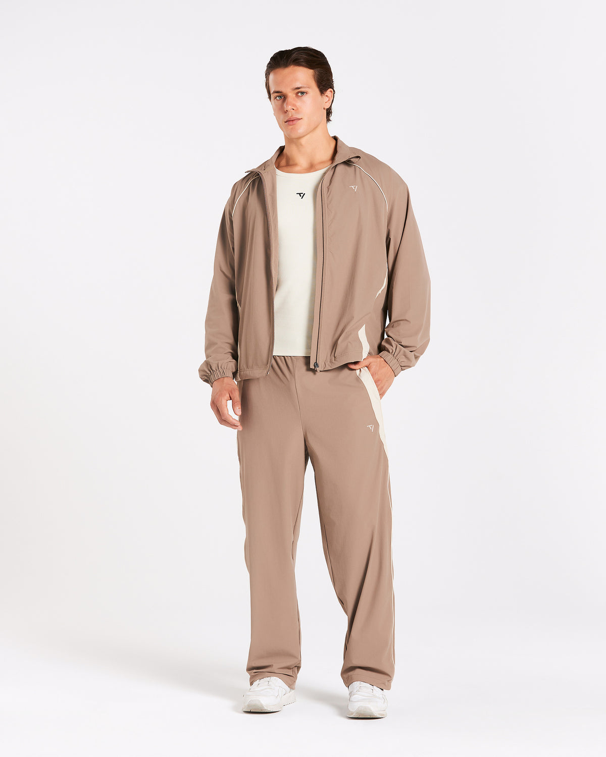 Pantaloni Track Straight Leg “Hazelnut"