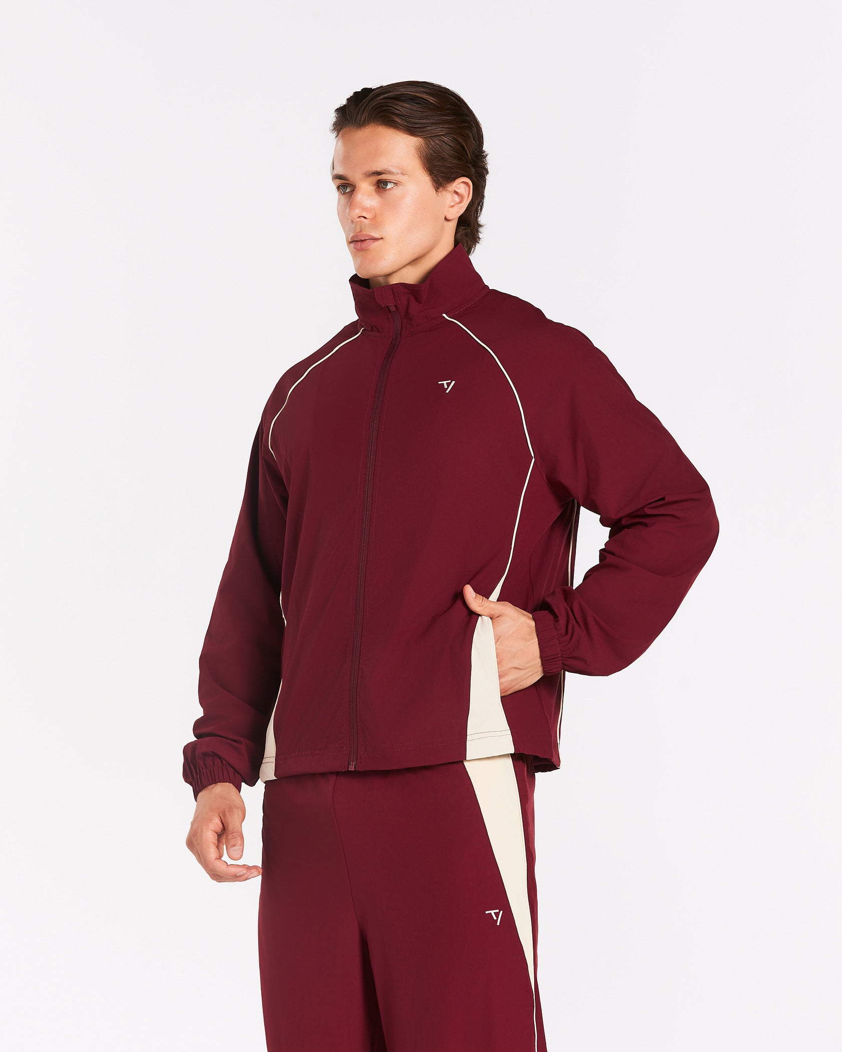 Track Straight Leg Pants 'Burgundy'