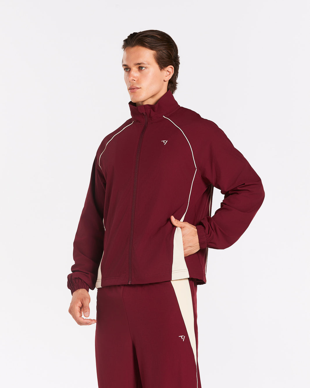 Track Zip Jacket ‘Burgundy’