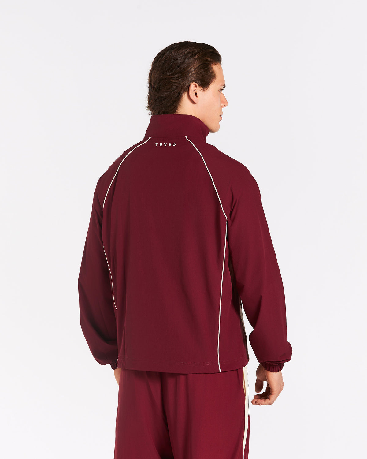 Track Zip Jacke "Weinrot"