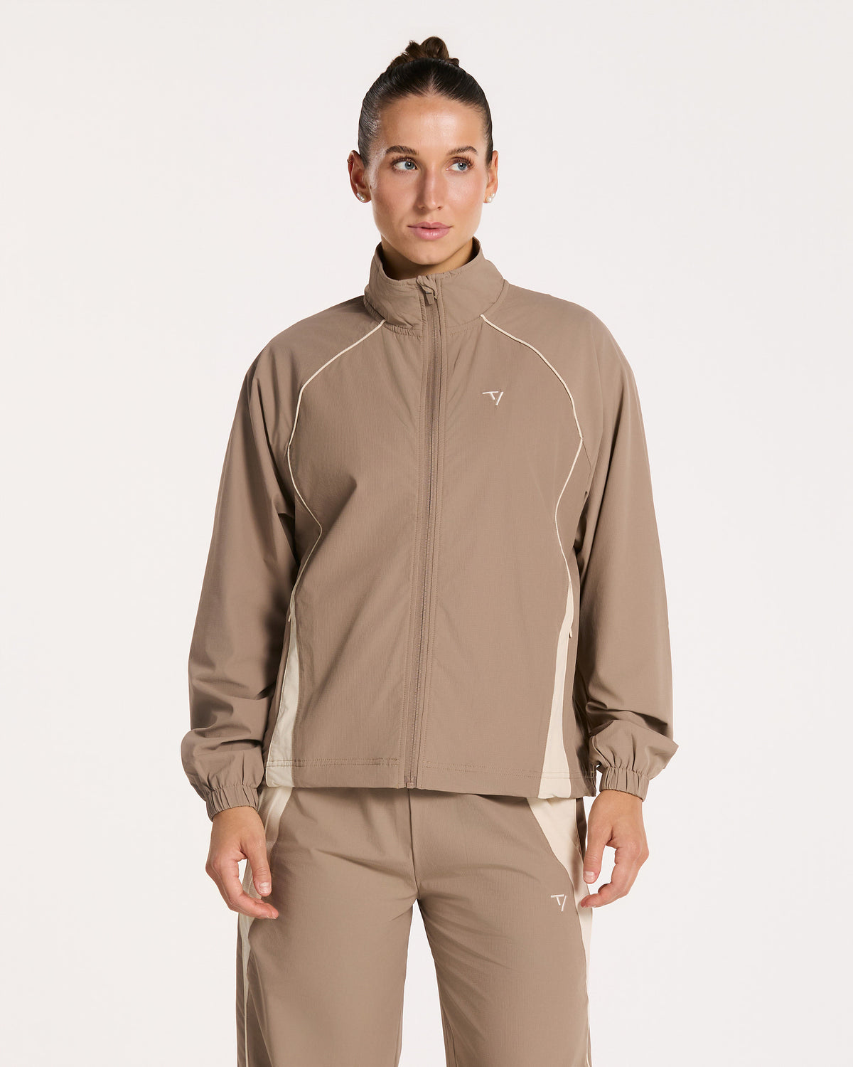 Giacca con zip Track “Hazelnut”