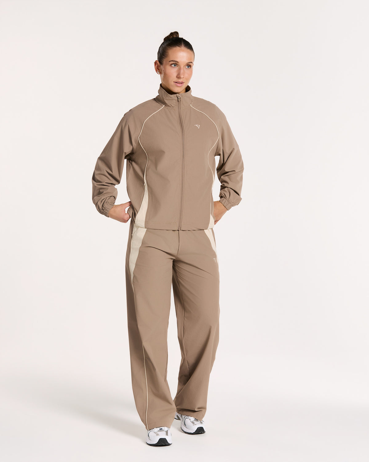 Giacca con zip Track “Hazelnut”