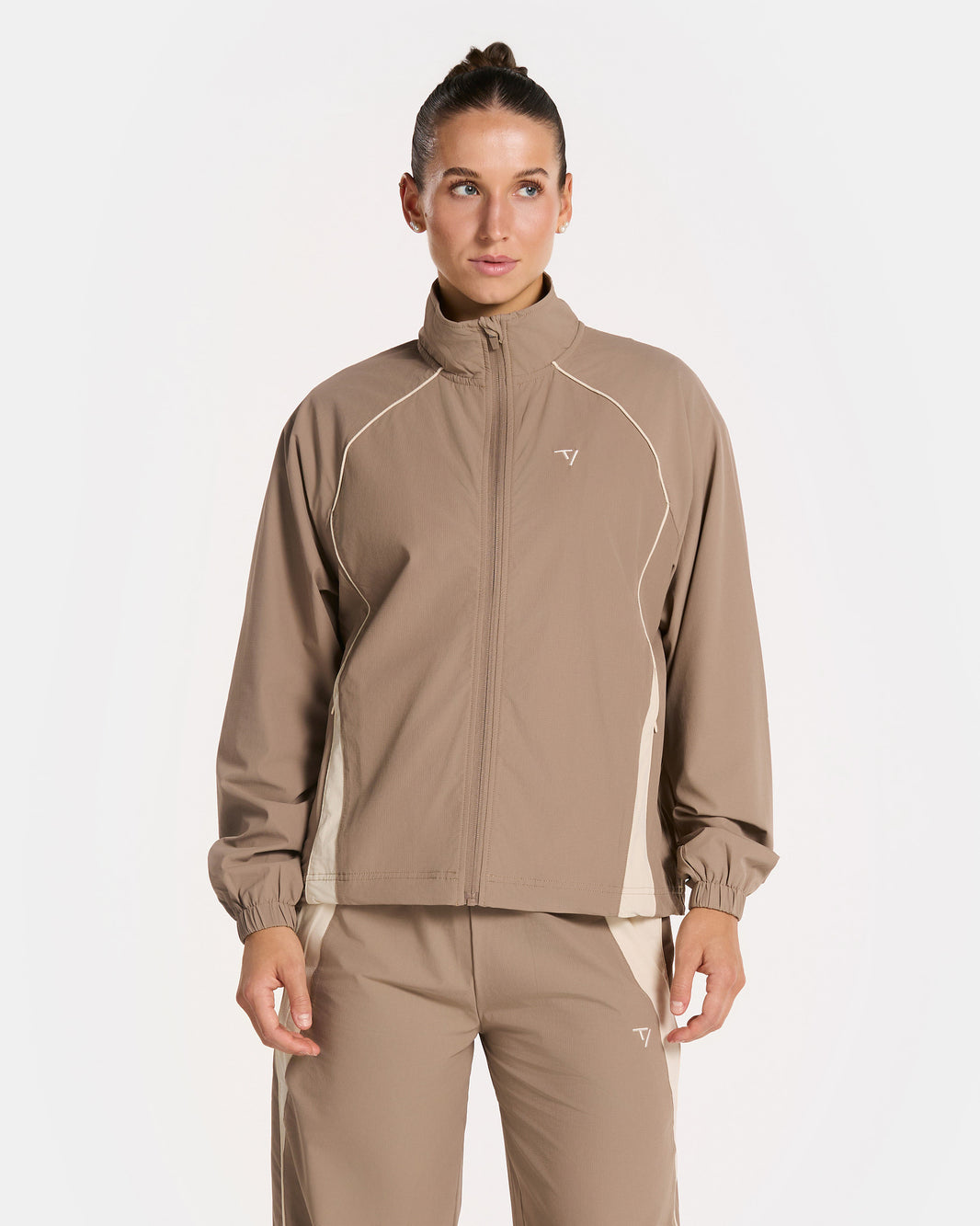 Giacca con zip Track “Hazelnut”