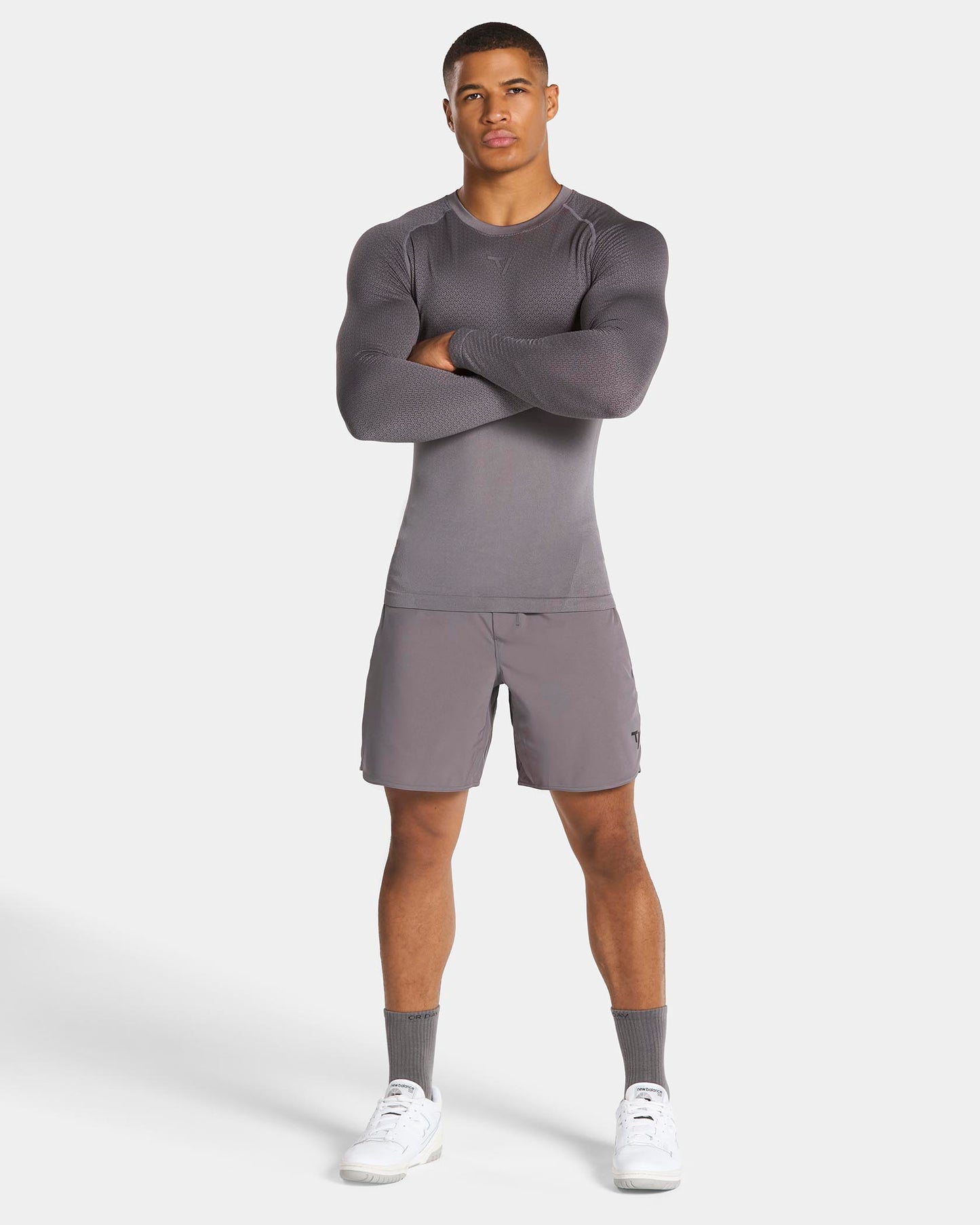 Maglia a manica lunga Training Fitted "Grafite"