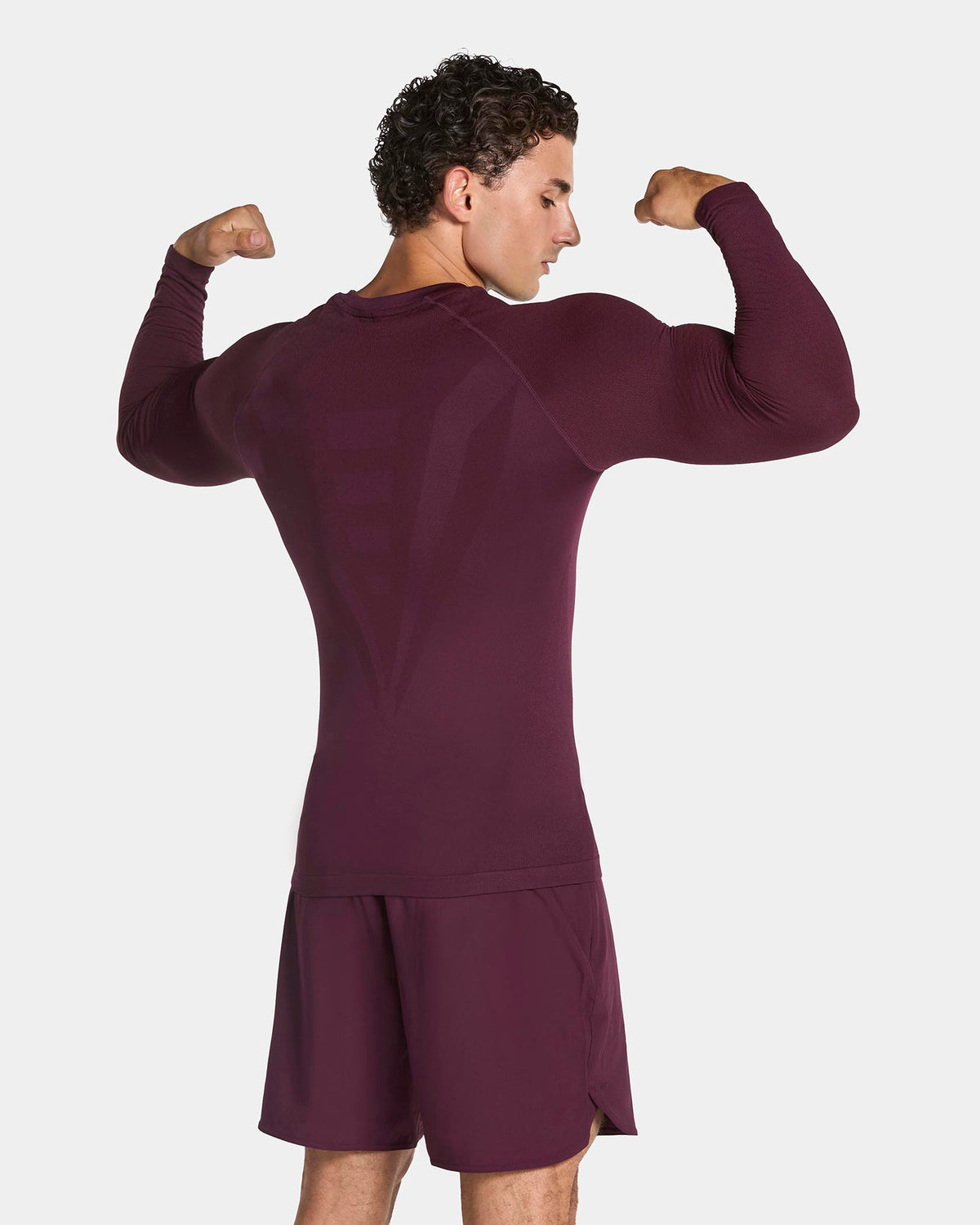 Maglia a manica lunga Training Fitted "Merlot"