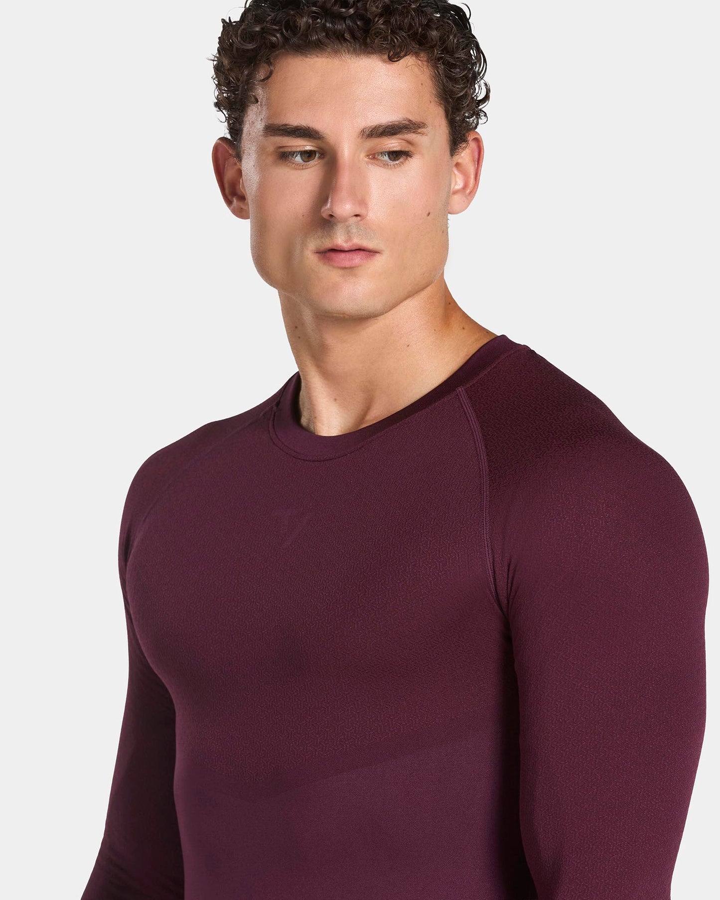 Maglia a manica lunga Training Fitted "Merlot"