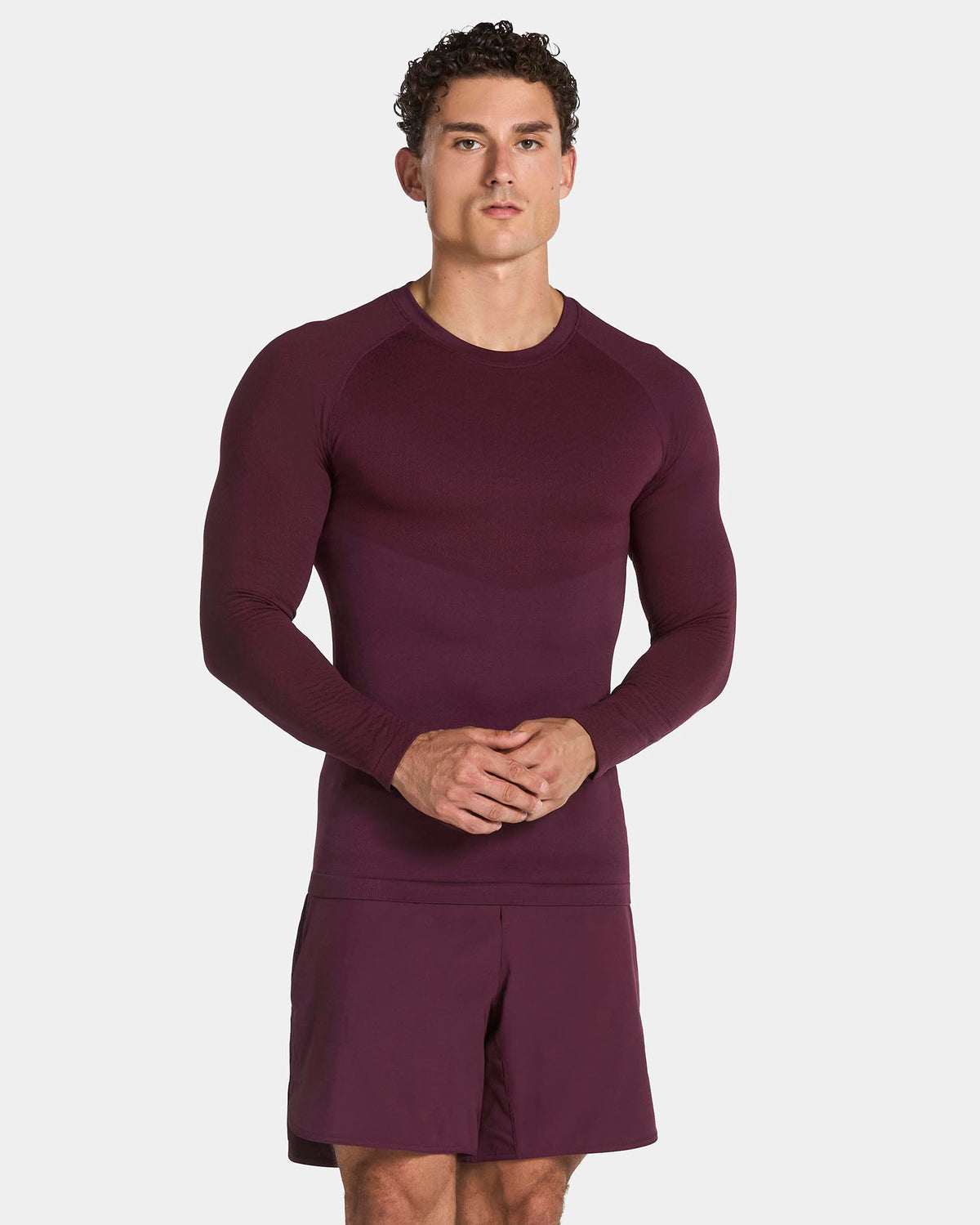 Maglia a manica lunga Training Fitted "Merlot"