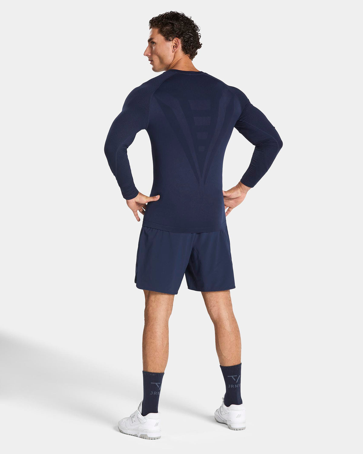 Training Fitted Longsleeve "Dunkelblau"