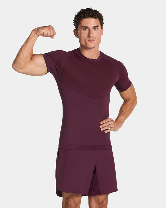 T-shirt moulant Training « Merlot »