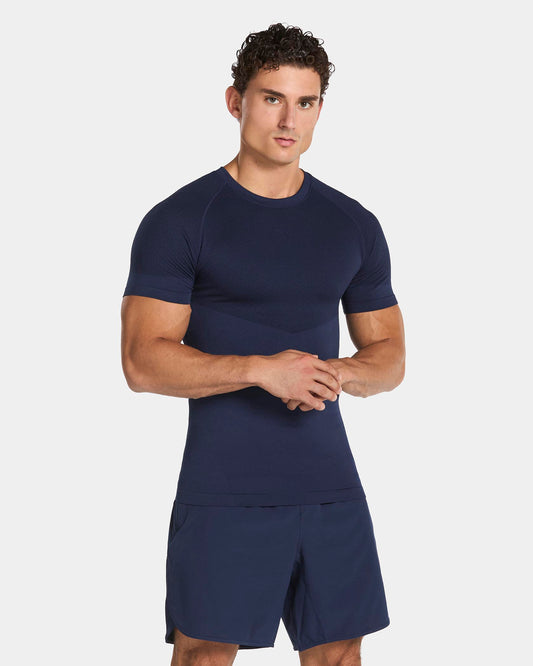 T-shirt moulant Training « Bleu foncé »