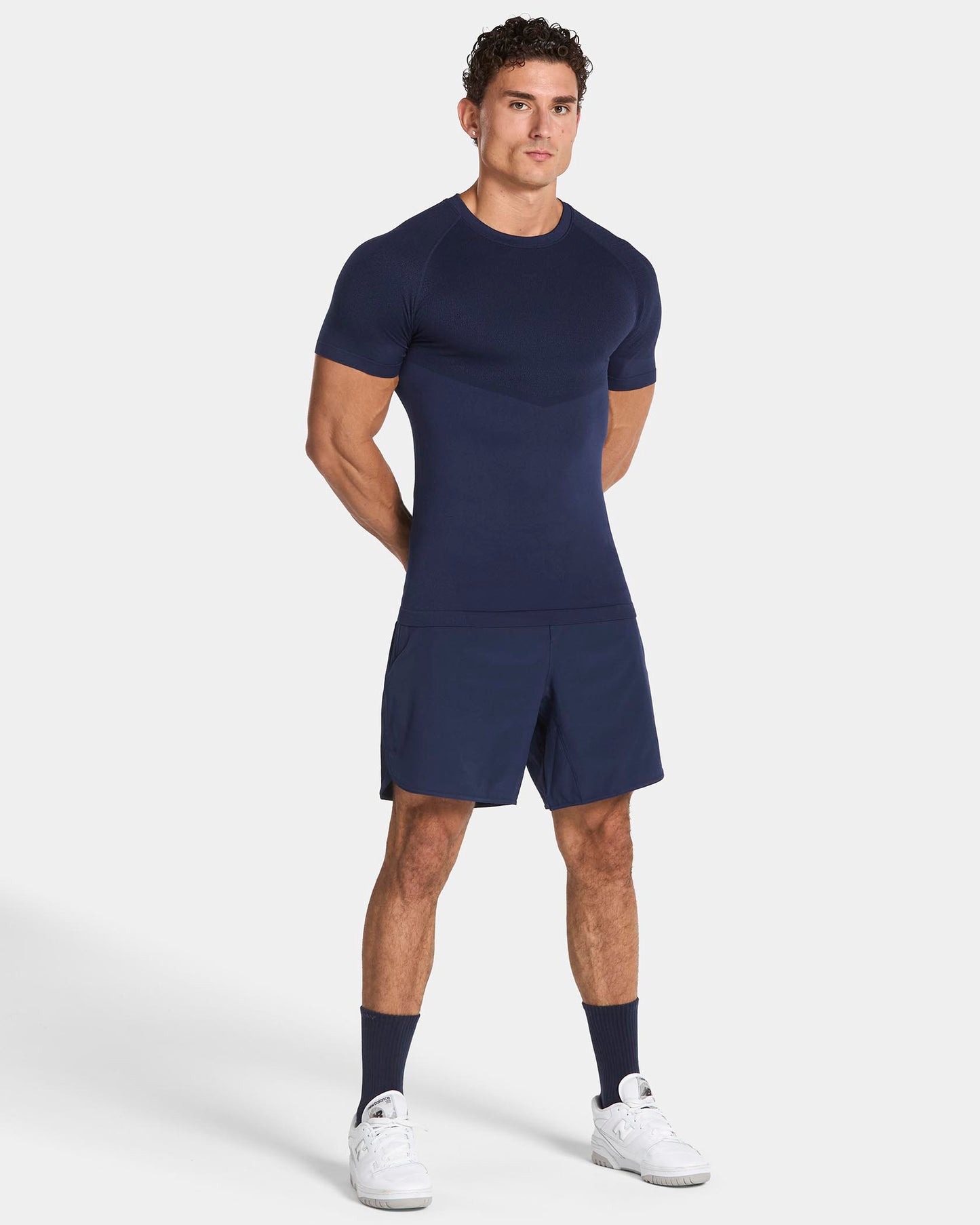 T-shirt moulant Training « Bleu foncé »