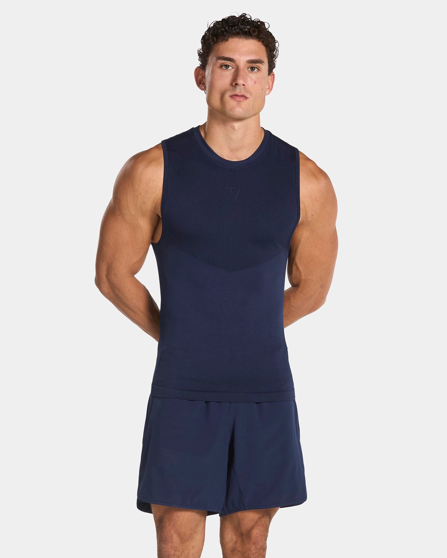 Canotta Training Fitted "Blu scuro"