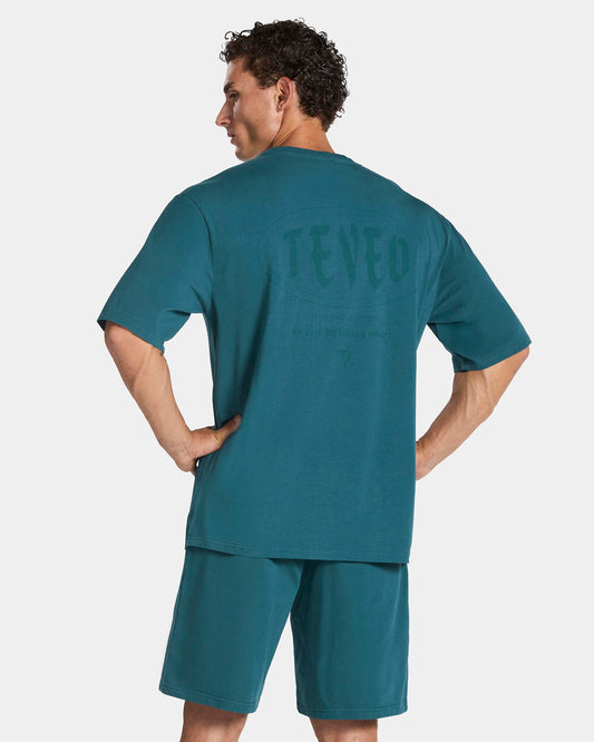 T-shirt oversize Training « Bleu sarcelle »