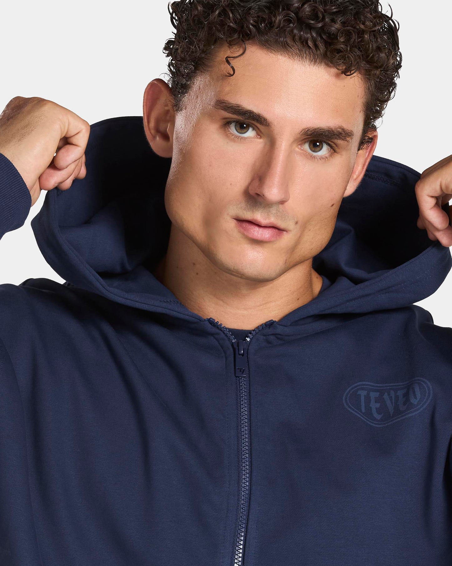 Sweat à capuche zippé Training « Bleu foncé »