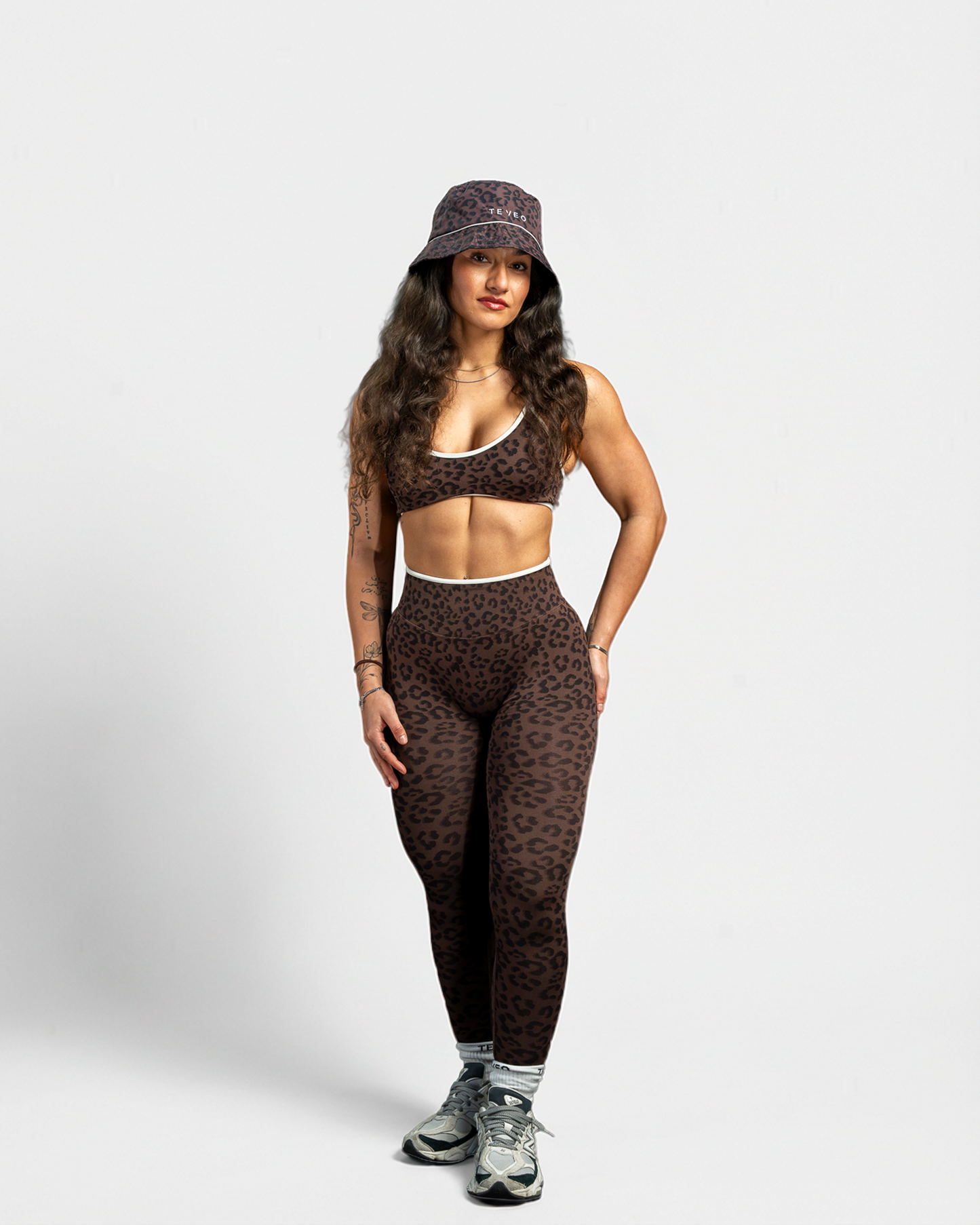 Kapelusz typu bucket hat Contrastline „Panterka – espresso”