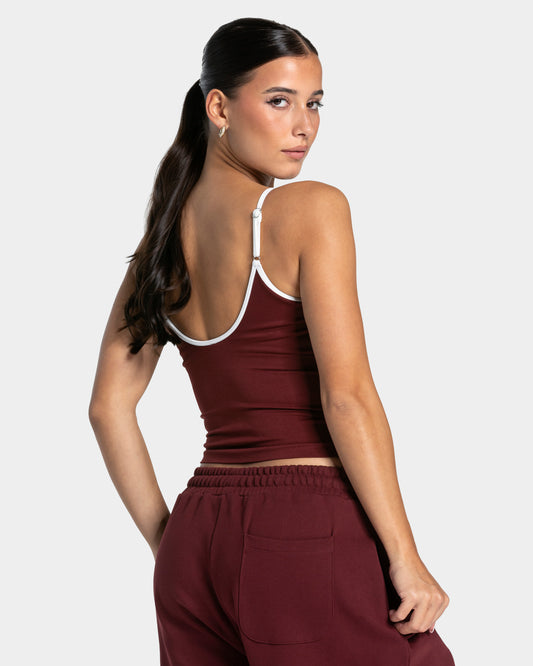 Contrastline Cami Top ‘Burgundy’