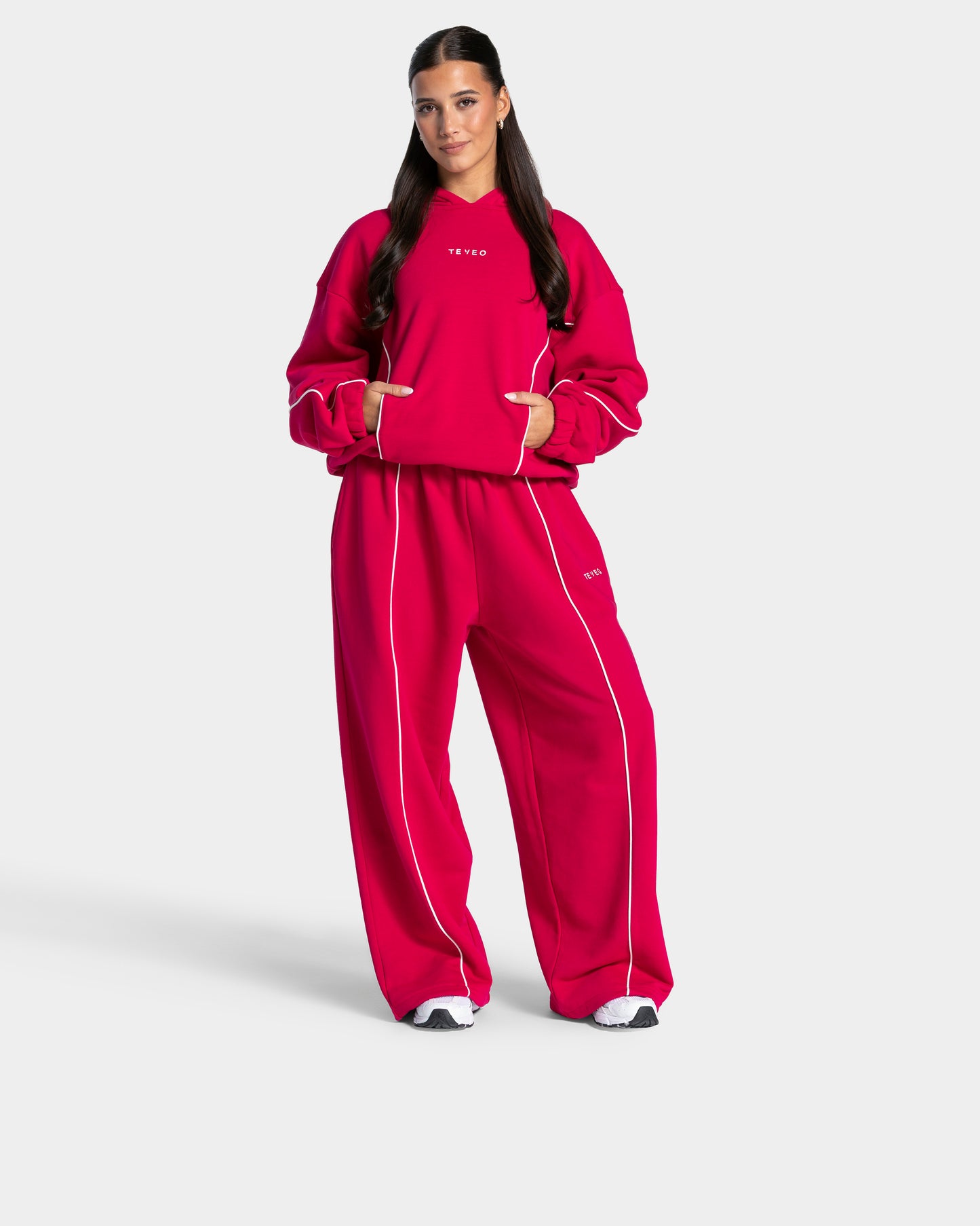Sweat à capuche Contrastline « Raspberry »