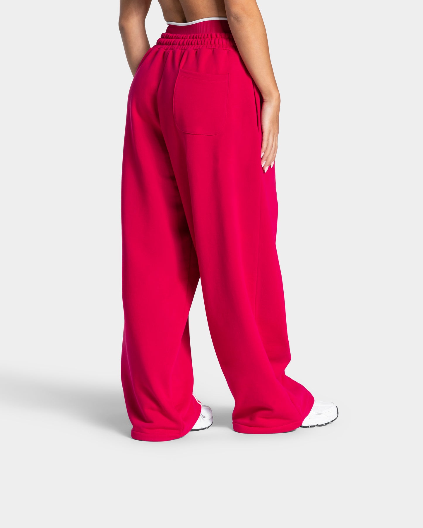 Pantalon de jogging Wide Leg Contrastline « Raspberry »