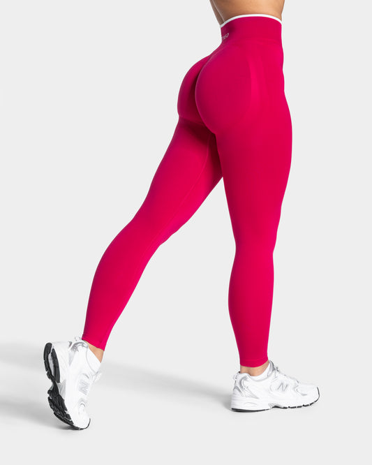 Legginsy Contrastline Sculpt Scrunch „Raspberry”